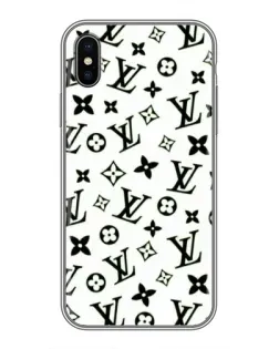 Чехол для iPhone X с картинкой «Монохромный хаос LV»
