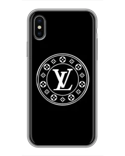 Чехол для iPhone X с картинкой «LV — печать стиля»