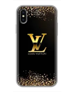 Чехол для iPhone X с картинкой «LV — золотые искры»