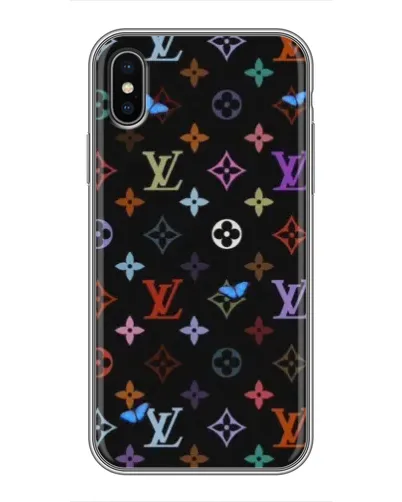 Чехол для iPhone X с картинкой «Цветная монограмма LV» Чехол для iPhone X с картинкой «Цветная монограмма LV»