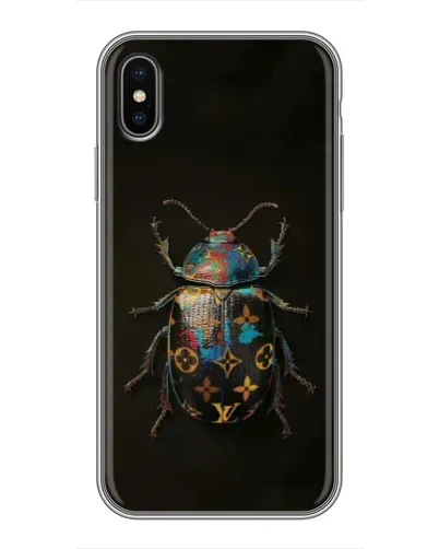 Чехол для iPhone X с картинкой «LV — мраморный принт» Чехол для iPhone X с картинкой «LV — мраморный принт»