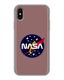 Чехол для iPhone X с картинкой «NASA — ретро космос»