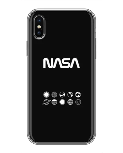 Чехол для iPhone X с картинкой «NASA — технический принт» Чехол для iPhone X с картинкой «NASA — технический принт»