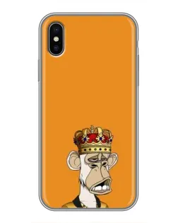 Чохол для iPhone X з картинкою «Золота мавпа Bored Ape»