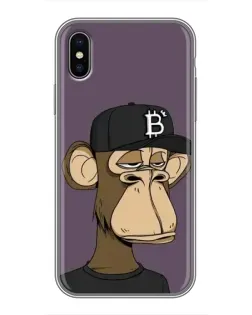 Чехол для iPhone X с картинкой «Bored Ape в кепке»