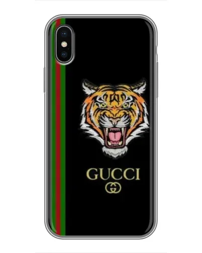 Чехол для iPhone X с картинкой «Тигр Gucci»