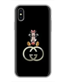 Чехол для iPhone X с картинкой «Минни Маус на лого»