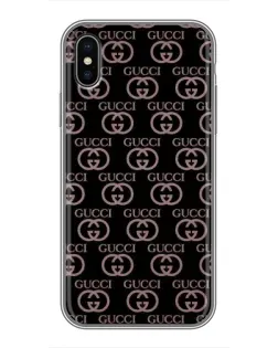 Чехол для iPhone X с картинкой «Классическая монограмма Gucci»