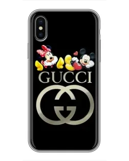 Чехол для iPhone X с картинкой «Gucci — герои Disney»
