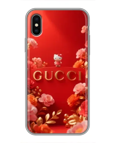 Чехол для iPhone X с картинкой «Gucci — золотой сад»