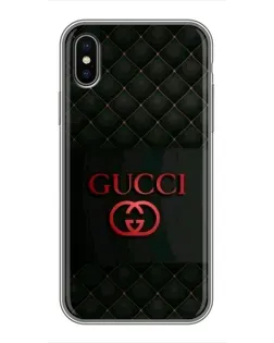 Чехол для iPhone X с картинкой «Gucci — стеганый черный»