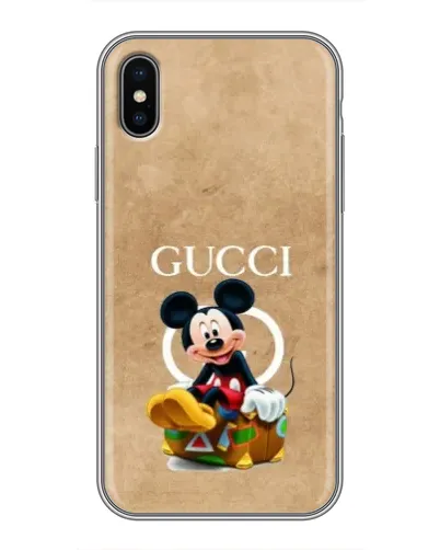 Чехол для iPhone X с картинкой «Микки Маус Gucci — крафт»