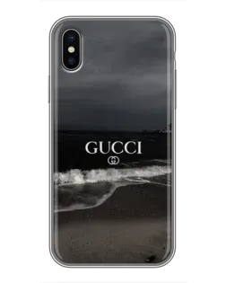 Чехол для iPhone X с картинкой «Gucci — морской прибой»