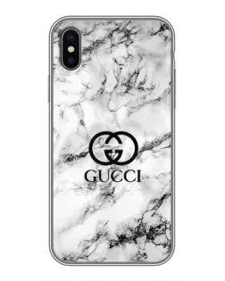 Чехол для iPhone X с картинкой «Gucci — мраморный шик»