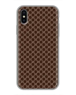 Чехол для iPhone X с картинкой «Gucci — шоколадная сетка» Чехол для iPhone X с картинкой «Gucci — шоколадная сетка»