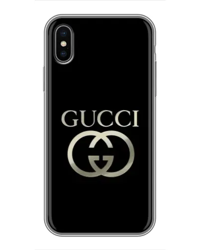 Чохол для iPhone X з картинкою «Gucci — золото на чорному» Чохол для iPhone X з картинкою «Gucci — золото на чорному»