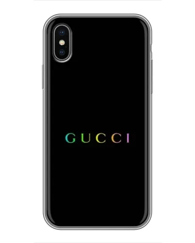 Чехол для iPhone X с картинкой «Gucci — неоновый минимализм» Чехол для iPhone X с картинкой «Gucci — неоновый минимализм»
