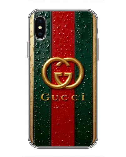 Чохол для iPhone X з картинкою «Gucci — фірмова смуга та золото» Чохол для iPhone X з картинкою «Gucci — фірмова смуга та золото»