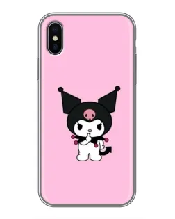 Чохол для iPhone X з картинкою «Kuromi — рожева ніжність»