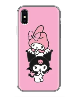 Чохол для iPhone X з картинкою «My Melody та Kuromi»