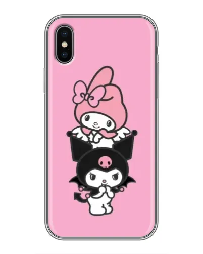 Чохол для iPhone X з картинкою «My Melody та Kuromi»