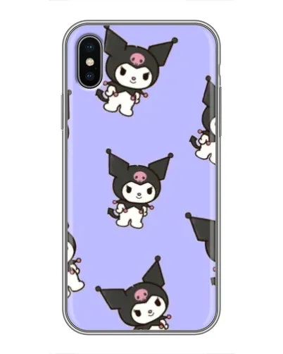 Чохол для iPhone X з картинкою «Паттерн з Kuromi»