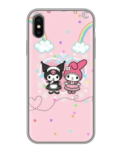 Чохол для iPhone X з картинкою «My Melody та Kuromi»