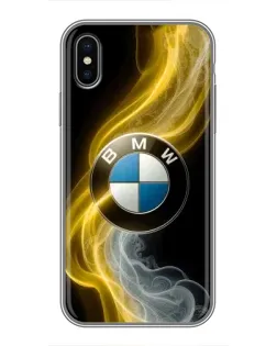 Чохол для iPhone X з картинкою «Золотистий дим BMW»