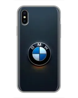 Чохол для iPhone X з картинкою «Логотип BMW — мінімалізм»