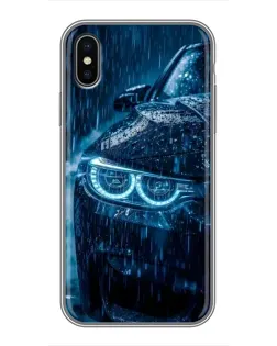 Чохол для iPhone X з картинкою «BMW під дощем»
