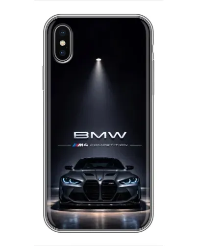 Чохол для iPhone X з картинкою «BMW крізь нічне місто» Чохол для iPhone X з картинкою «BMW крізь нічне місто»