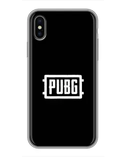 Чохол для iPhone X з картинкою «Лого BMW — металевий блиск»