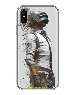 Чохол для iPhone X з картинкою «PUBG — боєць у пилу»
