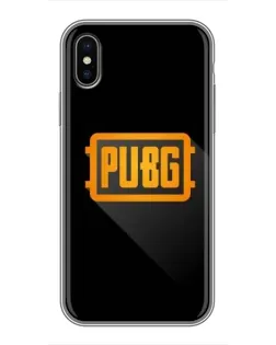 Чохол для iPhone X з картинкою «PUBG — рамка лого»