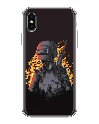 Чохол для iPhone X з картинкою «PUBG — вогняний силует» Чохол для iPhone X з картинкою «PUBG — вогняний силует»