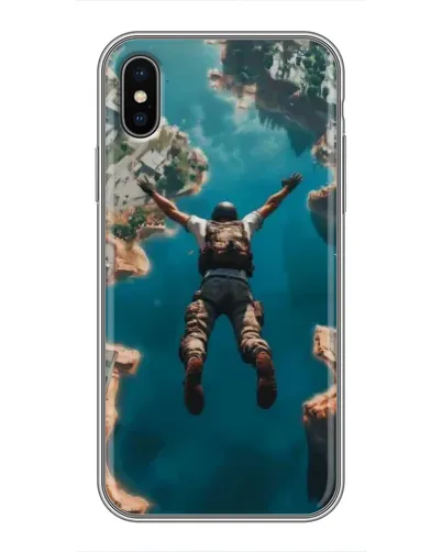 Чохол для iPhone X з картинкою «PUBG — вільне падіння» Чохол для iPhone X з картинкою «PUBG — вільне падіння»