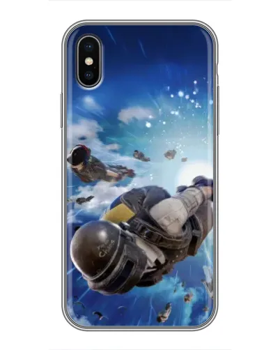 Чохол для iPhone X з картинкою «Десант PUBG — стрибок» Чохол для iPhone X з картинкою «Десант PUBG — стрибок»