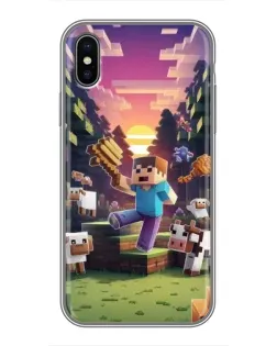 Чохол для iPhone X з картинкою «Стів на фермі»