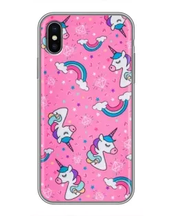 Чехол для iPhone X с картинкой «Unicorn паттерн розовый» Чехол для iPhone X с картинкой «Unicorn паттерн розовый»