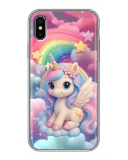 Чехол для iPhone X с картинкой «Маленький единорог» Чехол для iPhone X с картинкой «Маленький единорог»