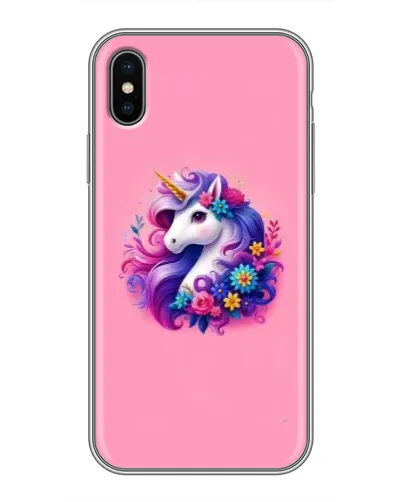 Чехол для iPhone X с картинкой «Сказочный единорог»