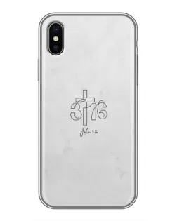 Чохол для iPhone X з картинкою «Івана 3:16 Хрест»