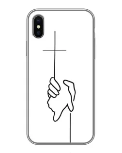 Чохол для iPhone X з картинкою «Рука тримає»