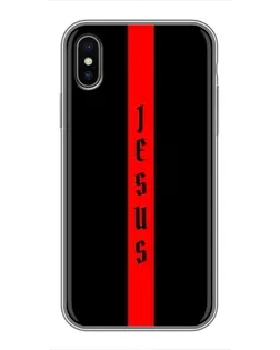 Чохол для iPhone X з картинкою «Червона лінія віри»