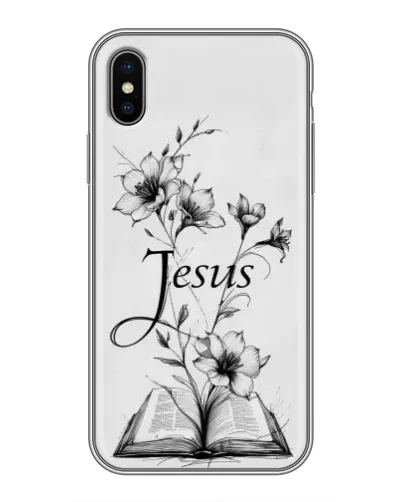 Чохол для iPhone X з картинкою «Квіти та Біблія» Чохол для iPhone X з картинкою «Квіти та Біблія»