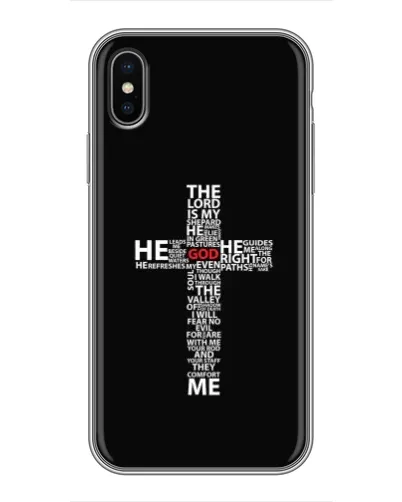 Чехол для iPhone X с картинкой «Текстовый крест» Чехол для iPhone X с картинкой «Текстовый крест»
