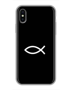 Чехол для iPhone X с картинкой «Символ рыбы Jesus»