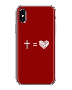 Чехол для iPhone X с картинкой «Уравнение любви»
