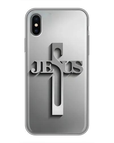 Чехол для iPhone X с картинкой «Металлический крест Jesus» Чехол для iPhone X с картинкой «Металлический крест Jesus»