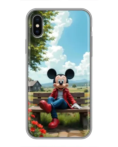 Чохол для iPhone X з картинкою «Міккі на лавці» Чохол для iPhone X з картинкою «Міккі на лавці»